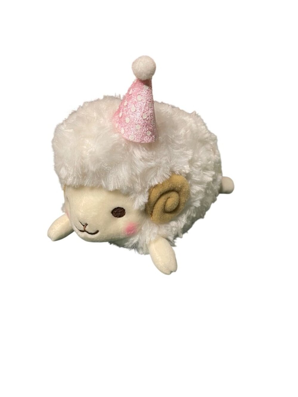 Dreamy Wooly Amuse Plush Sheep With Party Hat 6" Cute Kawaii Collectible Toy